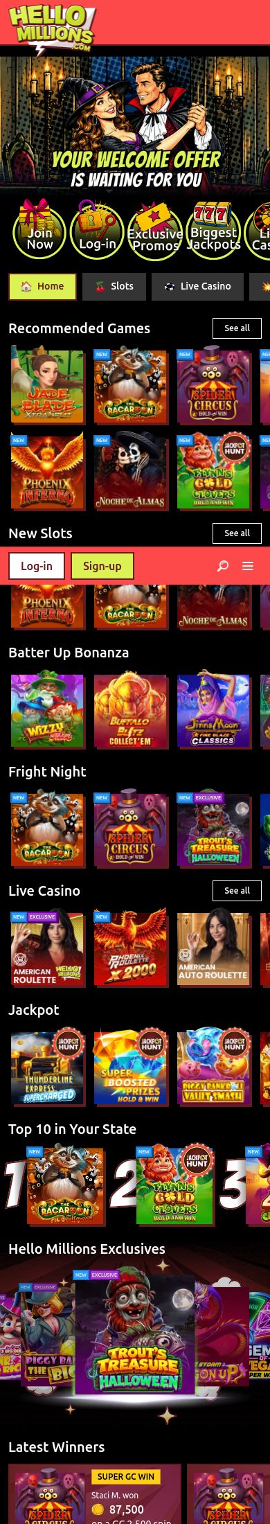 HelloMillions mobile screenshot