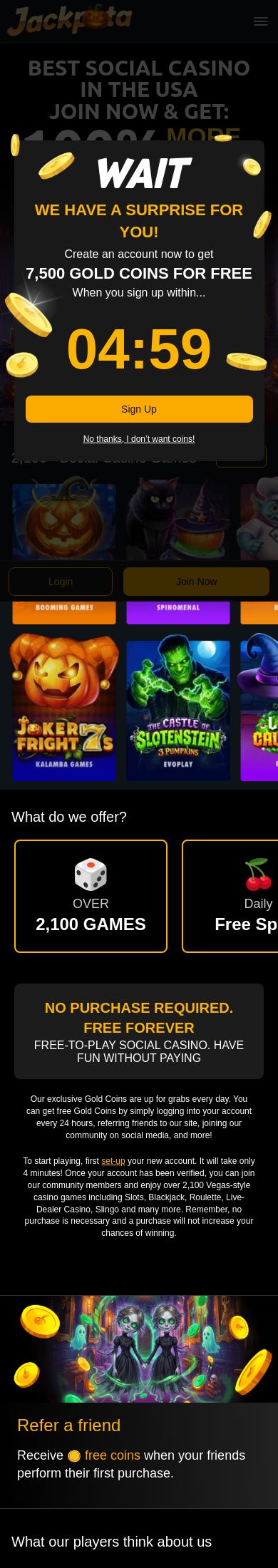 Jackpota mobile screenshot