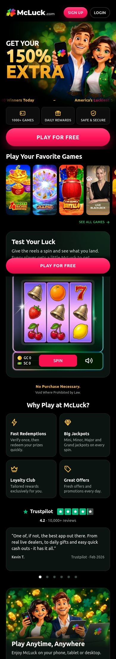 McLuck mobile screenshot